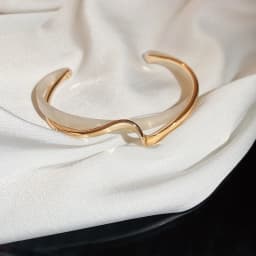 White Acrylic Bracelets Board Bend Metal Bangles Womens Hand Bracelets Geometric C- shaped Opening Bracelets Jewelry Gifts K