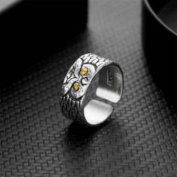 Retro Boho Butterfly Ring For Women Fashion Silver Color Owl Angel Wing Cat Animal Irregular Opening Rings Vintage Jewelry Gift