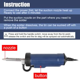 Tin Sucker Vacuum with 3 Suction Nozzle EU/US Plug Soldering Remove Pump Electric Solder ADT03 New Desoldering Machine