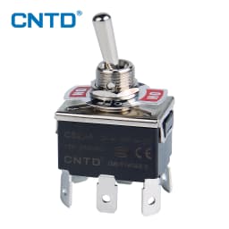 CNTD Self-locking Toggle Switch 15A 250VAC C5 Series Single Pole Double Pole Switch And Rainproof-cap