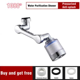 360/1080° Swivel Faucet Water Filter Remove Chlorine Heavy Metals Filtered Showers Head Soft Hard Water Bath Filtration Purifier