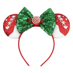 New Chic Mickey Mouse Ears Headband Big Beautiful Bow Sequins Hairband Women Birthday Gift Girls Kids Party Hair Accessorie
