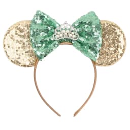 New Chic Mickey Mouse Ears Headband Big Beautiful Bow Sequins Hairband Women Birthday Gift Girls Kids Party Hair Accessorie