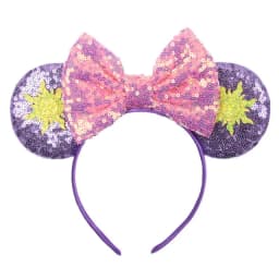 New Chic Mickey Mouse Ears Headband Big Beautiful Bow Sequins Hairband Women Birthday Gift Girls Kids Party Hair Accessorie
