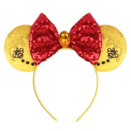 New Chic Mickey Mouse Ears Headband Big Beautiful Bow Sequins Hairband Women Birthday Gift Girls Kids Party Hair Accessorie