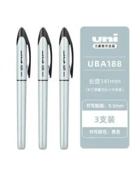 UNI Uni-ball UBA188 Air Roller Ball Pen, 0.5/0.7mm Resin Nib Calligraphy Brush Super Smooth for Handwriting, Signature, Drafting