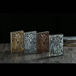 A5 Notebook,Dragon Embossed Retro Hardcover Leather Cover,100 Sheets/Book,Horizontal Line Inside Office Learning Diary QP-04