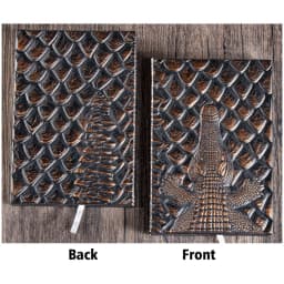 A5 Notebook,Dragon Embossed Retro Hardcover Leather Cover,100 Sheets/Book,Horizontal Line Inside Office Learning Diary QP-04
