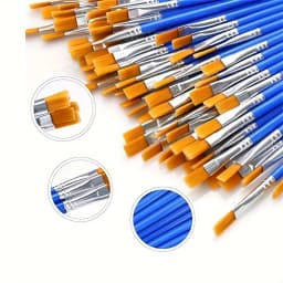 Paint Brushes Palettes Set 30pcs Flat Nylon Hair Artist Brushes With 5pcs Paint Trays For Acrylic Watercolor Oil Gouache Tempera