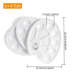 8pcs White Plastic Paint Tray Palettes, Watercolor Palette Painting Tray For Painting Party, DIY Craft And Art Painting