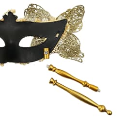 Halloween Party Mask With Holding Stick Evening Prom Masquerade Mask Stage Cosplay Props Venetian Half Face Masks For Women