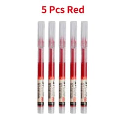 3-5Pcs Straight Liquid Gel Pen Quick-drying,Large-capacity 0.5mmBlack/Blue/red Ink for Writing School Office Stationery Supplies