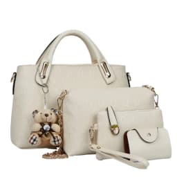Multifunction 4pcs/Set Women Bag PU Leather Luxury Designer Bags Handbag Messenger Bag Shoulder Bag Wallet Bags Storage Bag