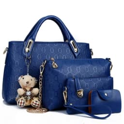 Multifunction 4pcs/Set Women Bag PU Leather Luxury Designer Bags Handbag Messenger Bag Shoulder Bag Wallet Bags Storage Bag