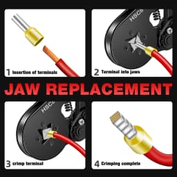 HSC8 6-4A Crimping Tool 0.25-10mm for Ferrule Tubular Terminals ² 23-7AWG Ferrule Crimping Clamp Set Wire Head Electrician Tools