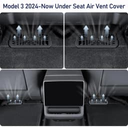 Under Seat Vent Cover for Tesla Model 3 Y Juniper 2025 2026 Air Condition Outlet Protector Rear Seat Air Vent Grill Accessories