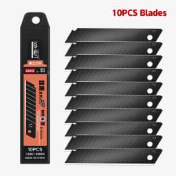 100/10PCS Carbon Steel Replace Utility Knife Blade 100mm*18mm Black DIY Tool Carving Blades For Student Office Station