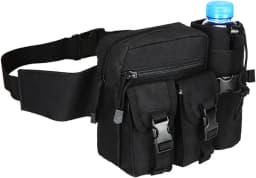 Outdoor Fanny Pack Waist Bag Pack Hip Bum EDC Bag with Adjustable Strap and Water Bottle Holder for Camping Hiking Hunting