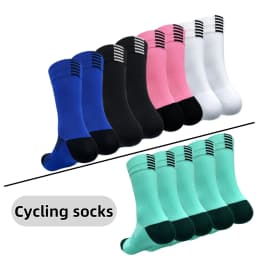 4 pairs Cycling Socks Running Quick Dry Medium Cylinder Men and Women Sports Fitness in the Tube