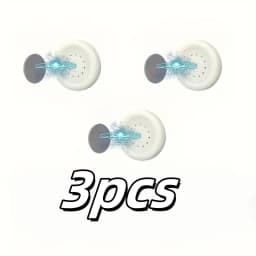 3pcs No Drill Magnetic Remote Holder - Wall Mount for TV/AC/DVD Remotes, White Space-Saving Design