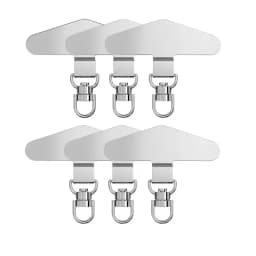 Anti-Lost Phone Lanyard Universal Replacement Connector Tether Tab Clip Metal Card Pad Adapter for IPhone Samsung Secure Fit