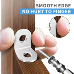 40/20pcs Stainless Steel L Brackets - Small Right Angle Corner Brace for Shelves, Wood Furniture, Chair, Furniture Accessories
