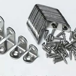 40/20pcs Stainless Steel L Brackets - Small Right Angle Corner Brace for Shelves, Wood Furniture, Chair, Furniture Accessories