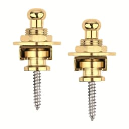 2pcs Premium Alloy Guitar with Lock Strap, Gold and Black, Safe and Stylish for Acoustic Guitar, Electric Guitar and Bass