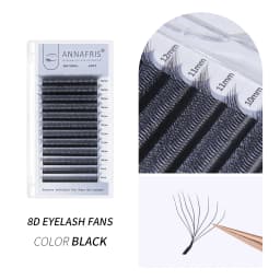 ANNAFRIS Premade Volume Fan YY 3D 4D 5D W-Shaped Lash Automatic Flowering W Lashes Extension Natural Soft Full Dense Mink Lash