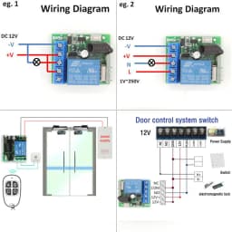 10A Relay Receiver Mini Module Remote Control f 433Mhz Universal Gate Remote Control Switch DC 12V or Gate LED Garage Door