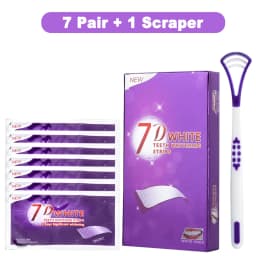 Purple Teeth Whitening Strip No Sensitive Teeth Bleaching Strip Colour Corrector Instant Teeth Clean Strip,At-Home Teeth Whiter