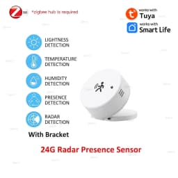 Zigbee 24G Mmwave Radar Presence Sensor Human Detector Motion/Static Detection For Tuya Z2M Smart Home Security Automation Alarm