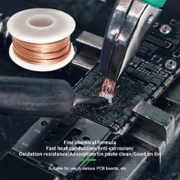 Flux Coated Desoldering Braid Solder Wick 2/3/4mm Width, 1.5M 3M 10M Length, High Purity Copper for Fast PCB BGA SMD Repair