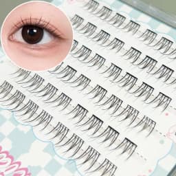 Mixiaohe Glueless Eyelashes 48 Clusters 10-13mm C Curl Natural Fluffy Segmented Lashes for Beginners