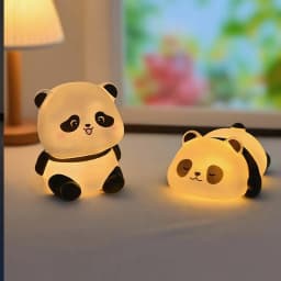 New Panda LED Night Light Living Room Cute Panda Plastic Lamp Bedside Decor Creative Kids Night Light Birthday Gift Decoration