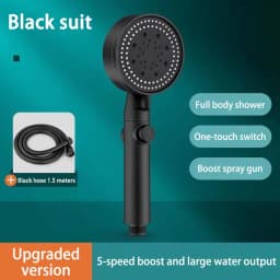Shower Head 5 Modes Water Saving Adjustable High Pressure Showerhead Handheld Spray Hangable Bathroom Accessories 2026