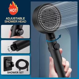 Shower Head 5 Modes Water Saving Adjustable High Pressure Showerhead Handheld Spray Hangable Bathroom Accessories 2026