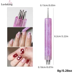 DIY Nail Art 5-Petal Dotting Tool Flower Creator 1.8mm Fine Tip Rhinestone Pickers Glitter Handle Manicure Nail Tools Brushes