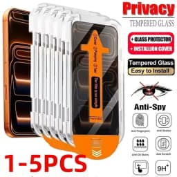 1-5pcs Dust Free Installation Privacy Screen Protector For IPhone 17 16 15 14 11 12 13 Pro Max 16Plus XR Air Anti-spy Glass Box