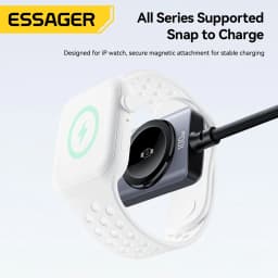Essager 100W Fast Charging 2-in-1 Magnetic Cable for iPhone 17/16/15/14 Apple Watch Type-C to Type-C for Watch Charging