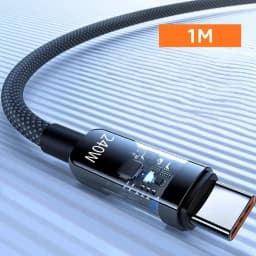 0.25/1/1.5/2M USB C Fast Charging Data Cable With LED Digital Display USB To Type C Quick Charge Data Cords For iPhone Xiaomi 17