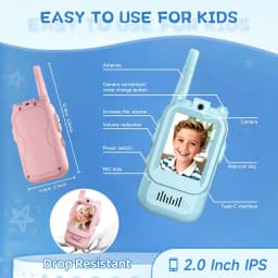 Magecam Video Walkie Talkies for Kids 2 Pack Rechargeable Intercom Walkie-talkie 2 Screen One-Click Call Child Video Intercom