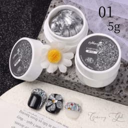 3D Nail Gel, Non-Sticky Hard Long-Lasting Overlay, Creates 3D Bow Geometric Letter Shapes, Salon Quality, Soluble Residue-Free A