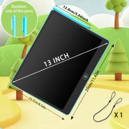 11/13/16 Inch Kids Chalkboard LCD Writing Board Tablet Drawing Painting Educational Toy for Children Aged 3-8 Years Boys Girls