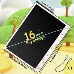 11/13/16 Inch Kids Chalkboard LCD Writing Board Tablet Drawing Painting Educational Toy for Children Aged 3-8 Years Boys Girls