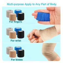 10pcs Elastic Self-Adhesive Athletic Tape Bandage 2.5/5/10cm Non-Woven Universal Fit for Sports Foot Support Joint Protection