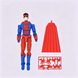 3D Printed Invincible Boy Invincible Mark Multi-Jointed Movable Model Light Blue Stripe Style Dummy13 T13 Collection