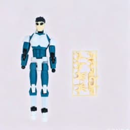 3D Printed Invincible Boy Invincible Mark Multi-Jointed Movable Model Light Blue Stripe Style Dummy13 T13 Collection