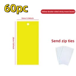Landisun Fruit Fly Traps Fungus Gnat-Traps for Indoor-Outdoor Yellow Fruit-Fly Sticky-Trap Plants Flying Bug Insects Traps