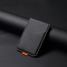 Premium PU Leather Magnetic Phone Card Holder, RFID Anti-Skimming Wallet Compatible with Magnetic Wireless Charging Smartphones,